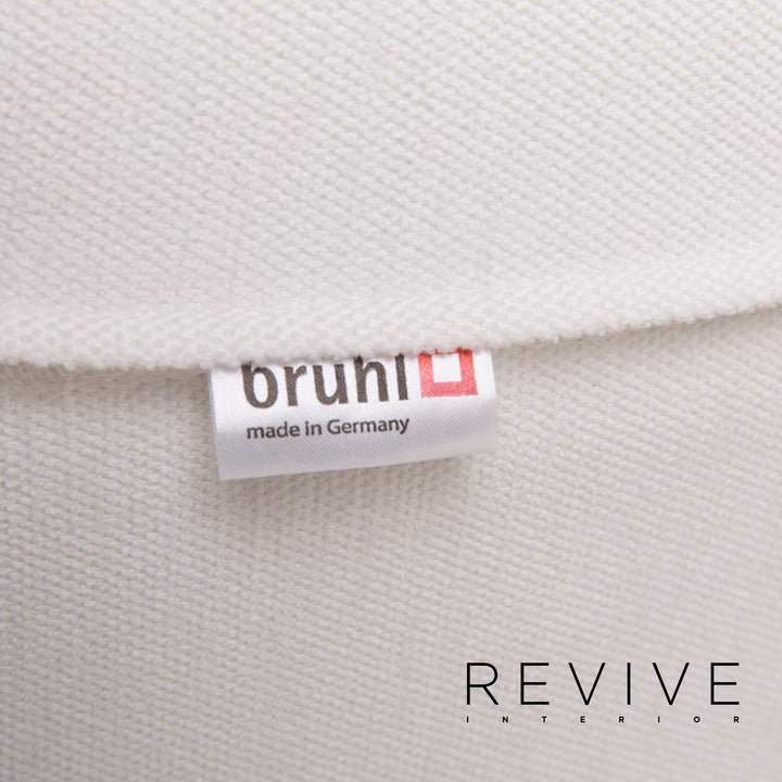 Brühl & Sippold Fauteuil en tissu Lemon Blossom blanc fonction ivoire