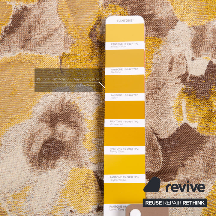 Brühl & Sippold Lucky Stoff Sessel Gold Gelb Braun Gemustert