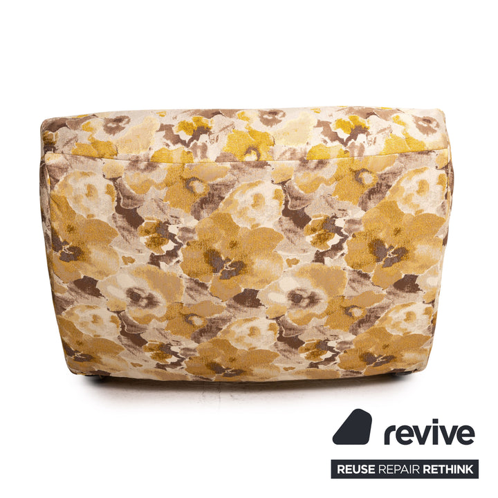 Brühl & Sippold Lucky Stoff Sessel Gold Gelb Braun Gemustert