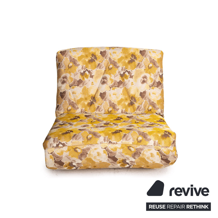 Brühl & Sippold Lucky Stoff Sessel Gold Gelb Braun Gemustert