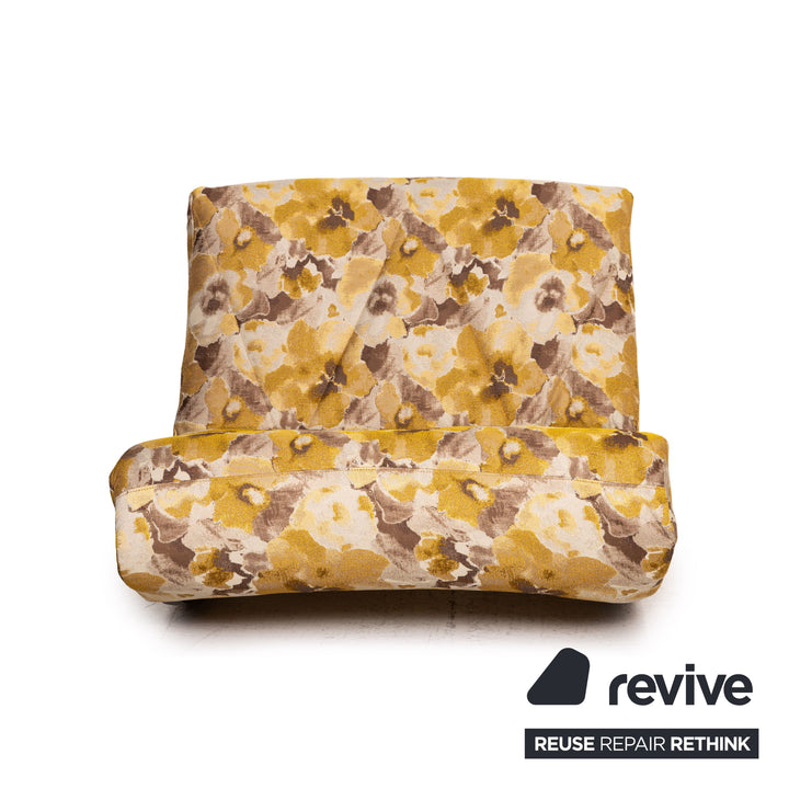 Brühl & Sippold Lucky Stoff Sessel Gold Gelb Braun Gemustert