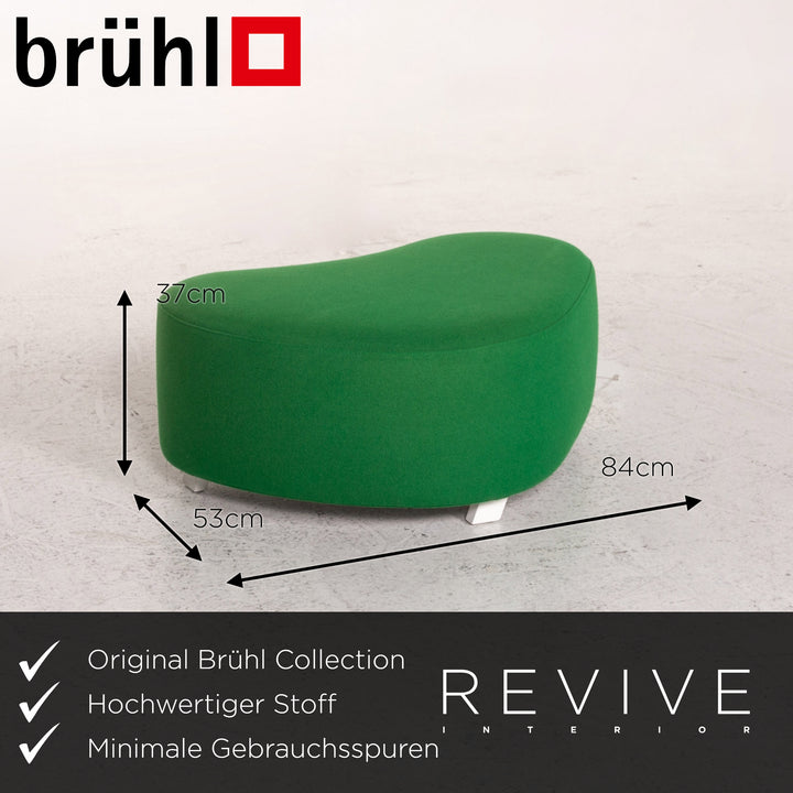 Brühl & Sippold Mosspink Stoff Hocker Grün Ottoman #13544