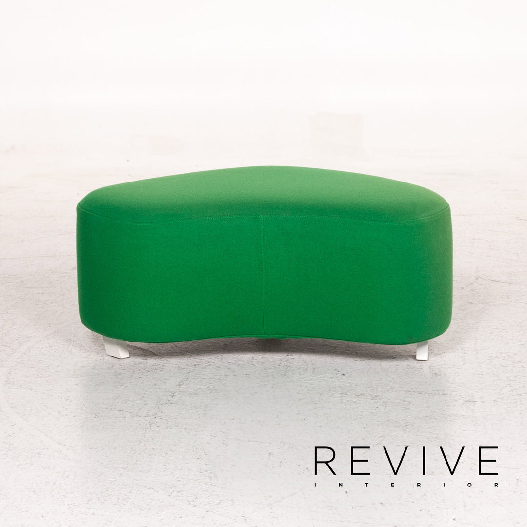 Brühl & Sippold Mosspink Stoff Sofa Garnitur Grün 1x Dreisitzer 1x Hocker #13716