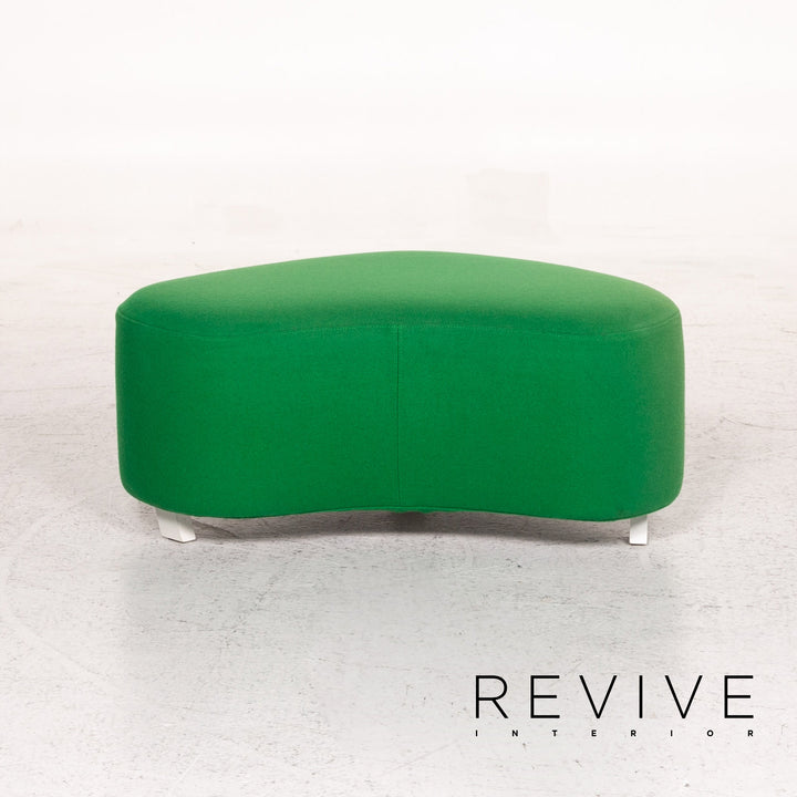 Brühl & Sippold Mosspink Stoff Sofa Garnitur Grün 1x Dreisitzer 1x Hocker #13716