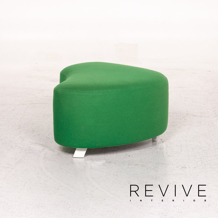 Brühl & Sippold Mosspink Stoff Sofa Garnitur Grün 1x Dreisitzer 1x Hocker #13716