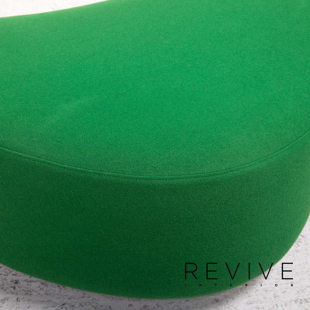 Brühl & Sippold Mosspink Stoff Sofa Garnitur Grün 1x Dreisitzer 1x Hocker #13716