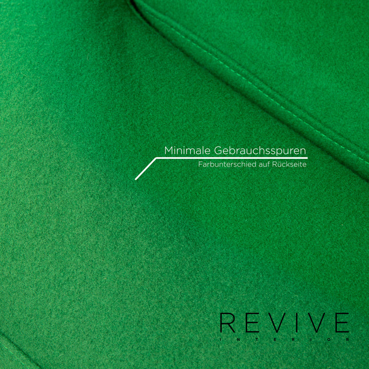 Brühl & Sippold Mosspink Stoff Sofa Garnitur Grün 1x Dreisitzer 1x Hocker #13716