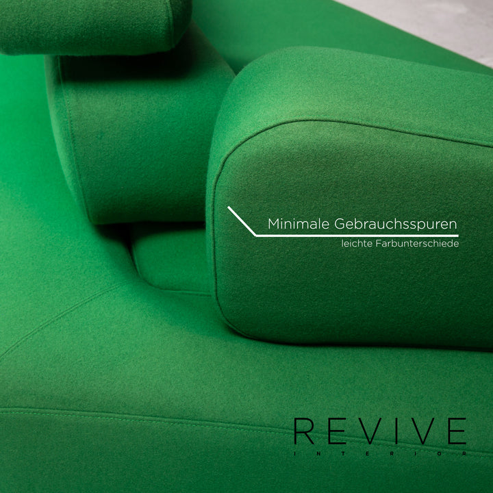 Brühl & Sippold Mosspink Stoff Sofa Grün Dreisitzer Couch #13543