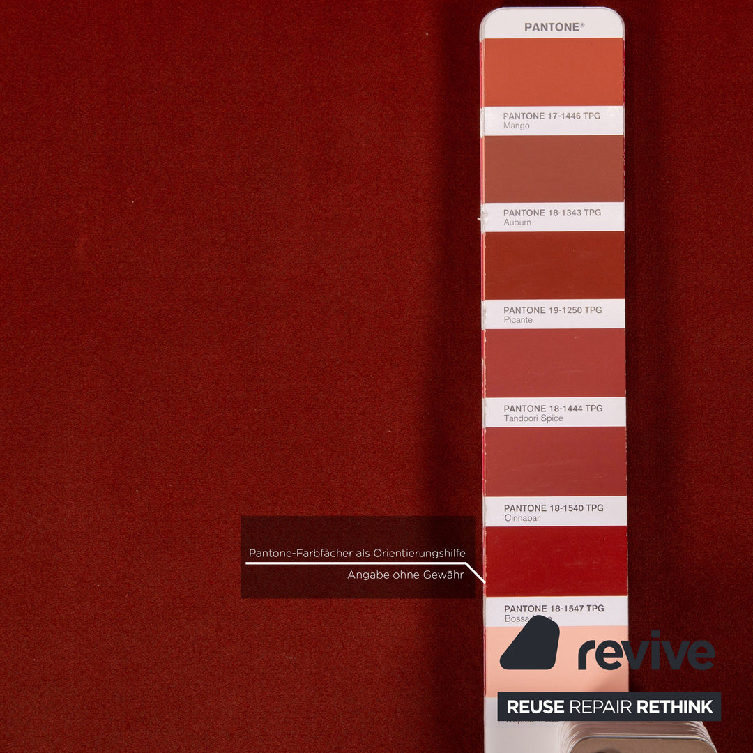 Brühl Moule Alcantara Stoff Ecksofa Rot Sofa Funktion Relaxfunktion Couch #15471