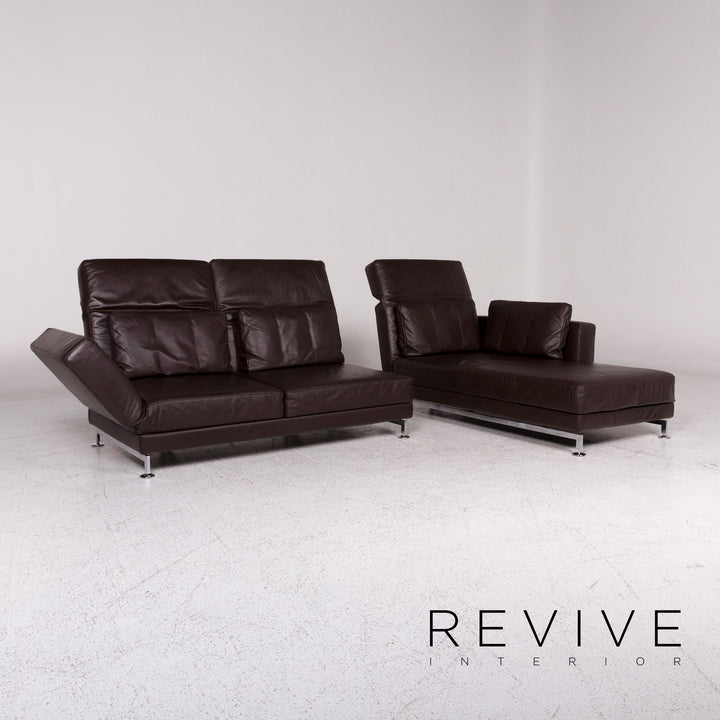 Brühl Moule Leder Sofa Braun Ecksofa inkl. Funktion #9962