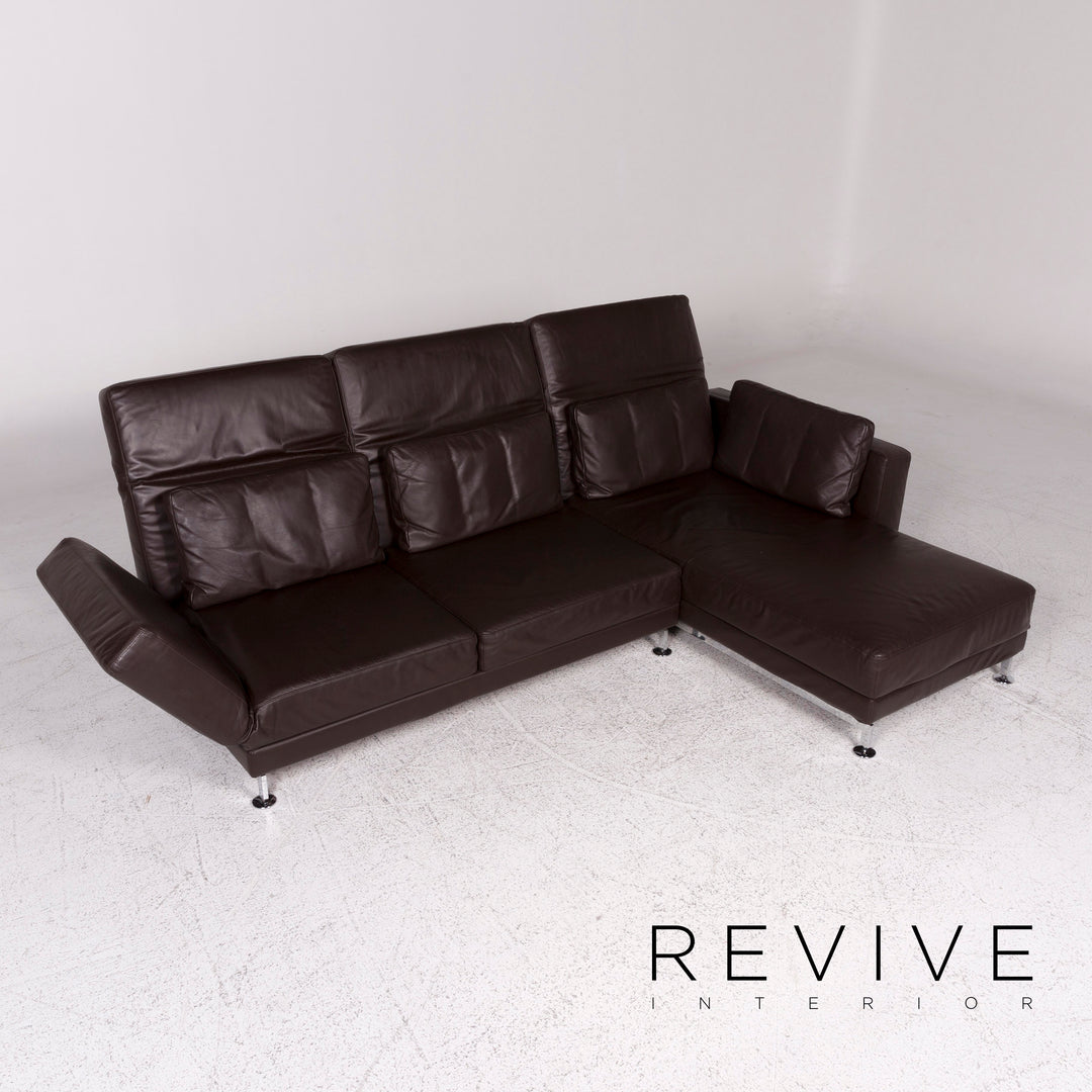 Brühl Moule Leder Sofa Braun Ecksofa inkl. Funktion #9962