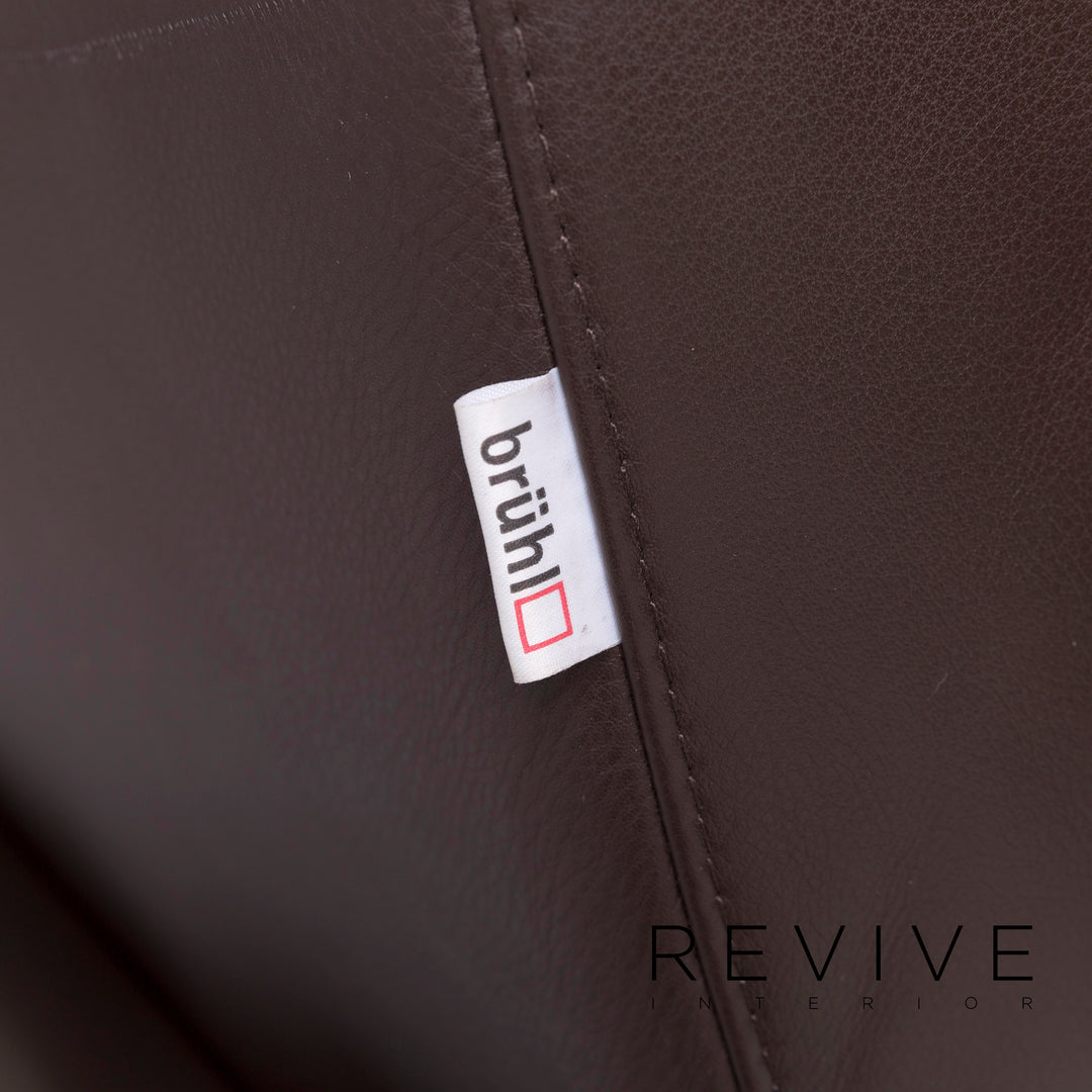 Brühl Moule Leder Sofa Braun Ecksofa inkl. Funktion #9962