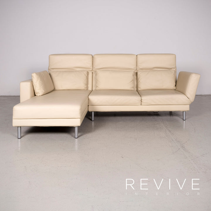 Brühl Moule Designer Leder Ecksofa Beige Echtleder Sofa Couch #7951