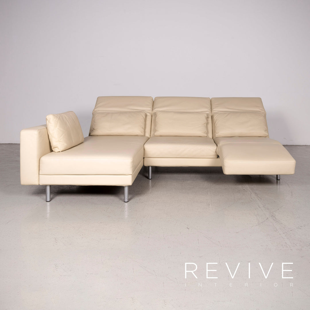 Brühl Moule Designer Leder Ecksofa Beige Echtleder Sofa Couch #7951