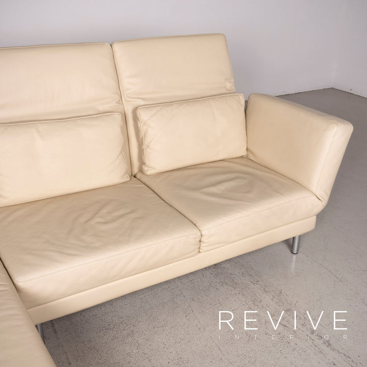 Brühl Moule Designer Leder Ecksofa Beige Echtleder Sofa Couch #7951