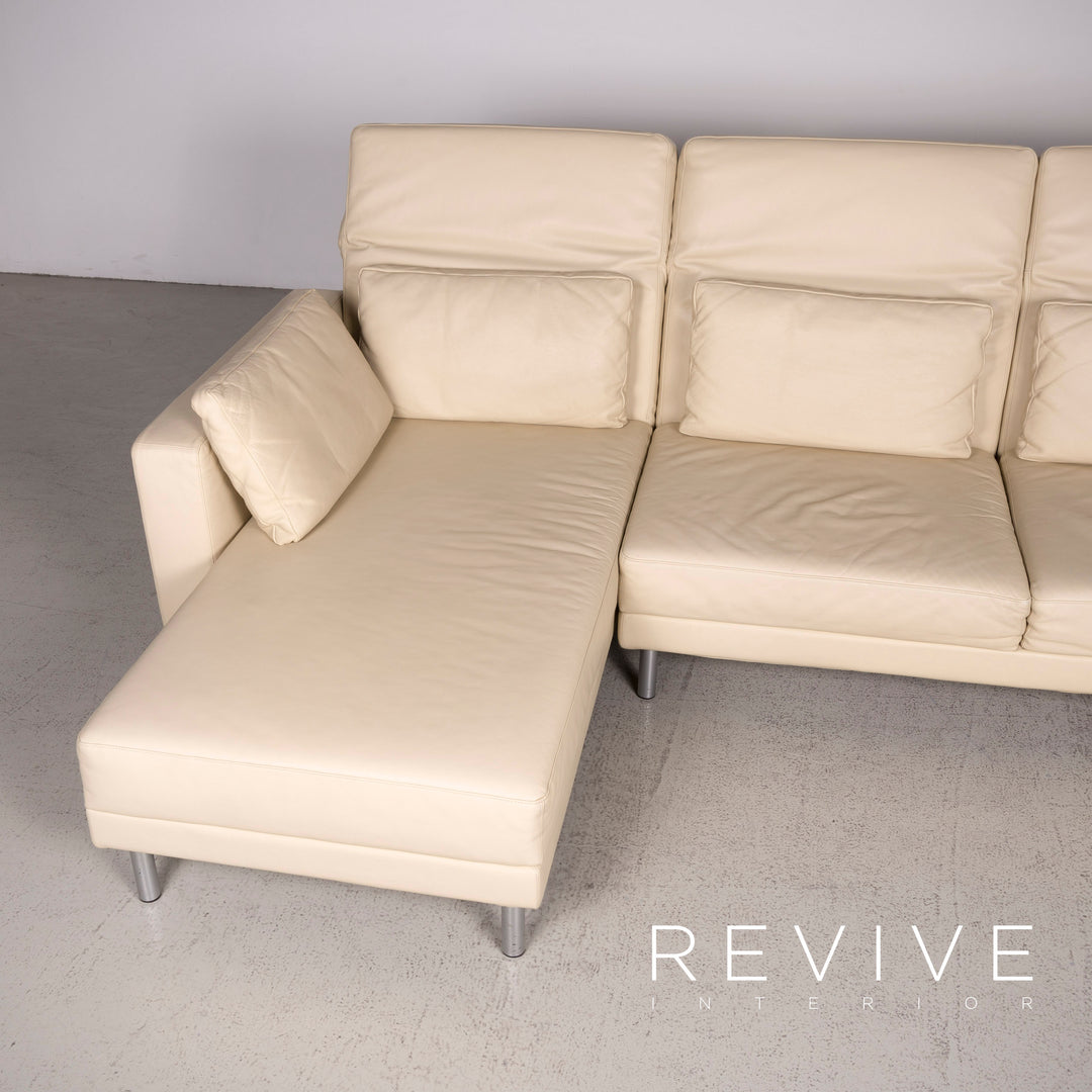 Brühl Moule Designer Leder Ecksofa Beige Echtleder Sofa Couch #7951
