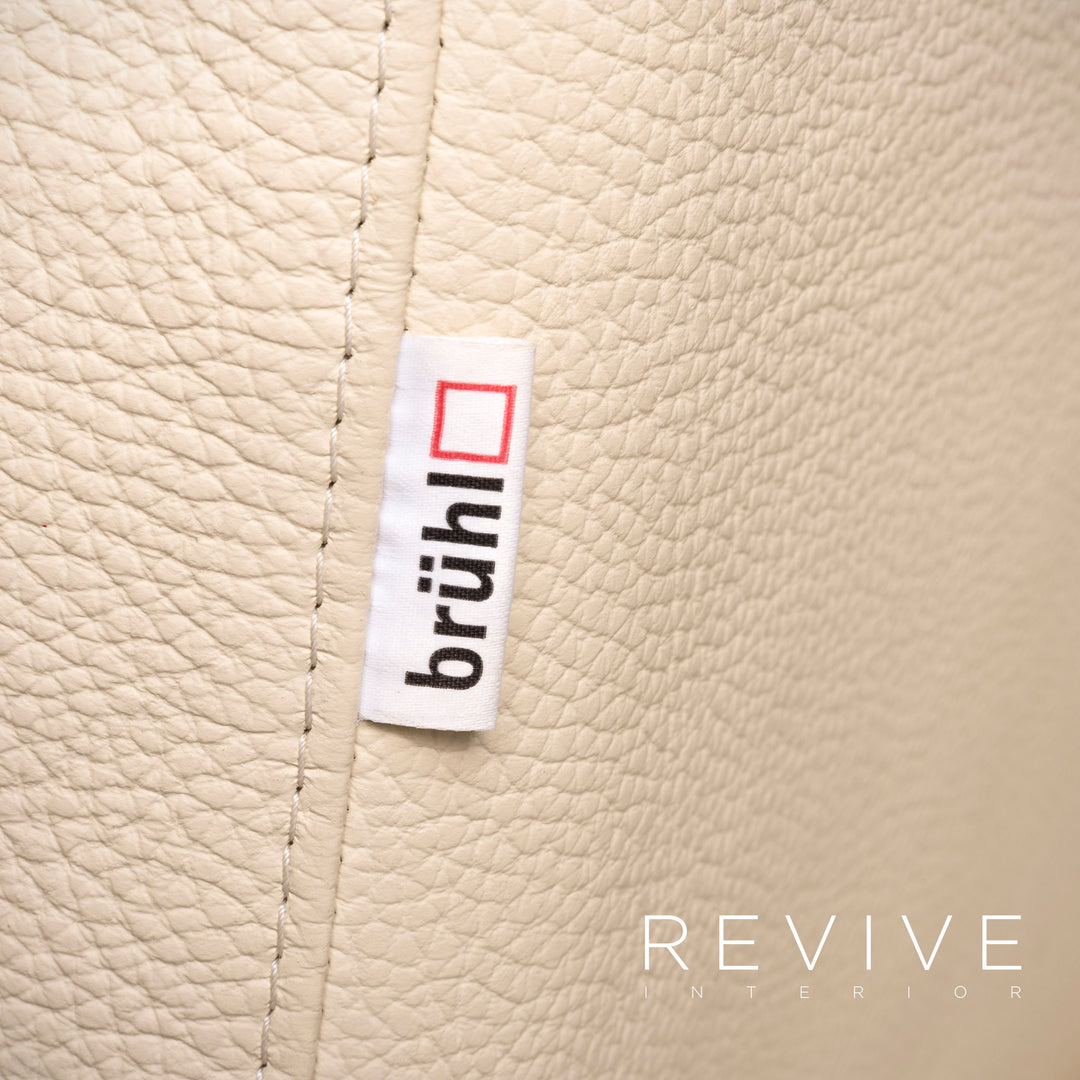 Brühl Moule Designer Leder Ecksofa Beige Echtleder Sofa Couch #7951