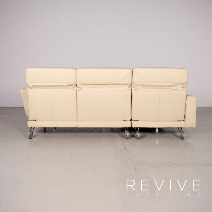 Brühl Moule Designer Leder Ecksofa Beige Echtleder Sofa Couch #7951