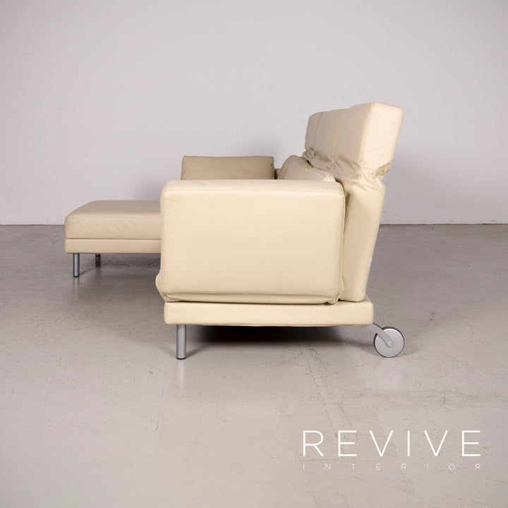 Brühl Moule Designer Leder Ecksofa Beige Echtleder Sofa Couch #7951