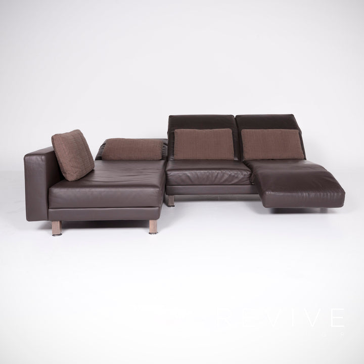 Brühl Moule Leder Ecksofa Braun Echtleder Sofa Couch Funktion #8414