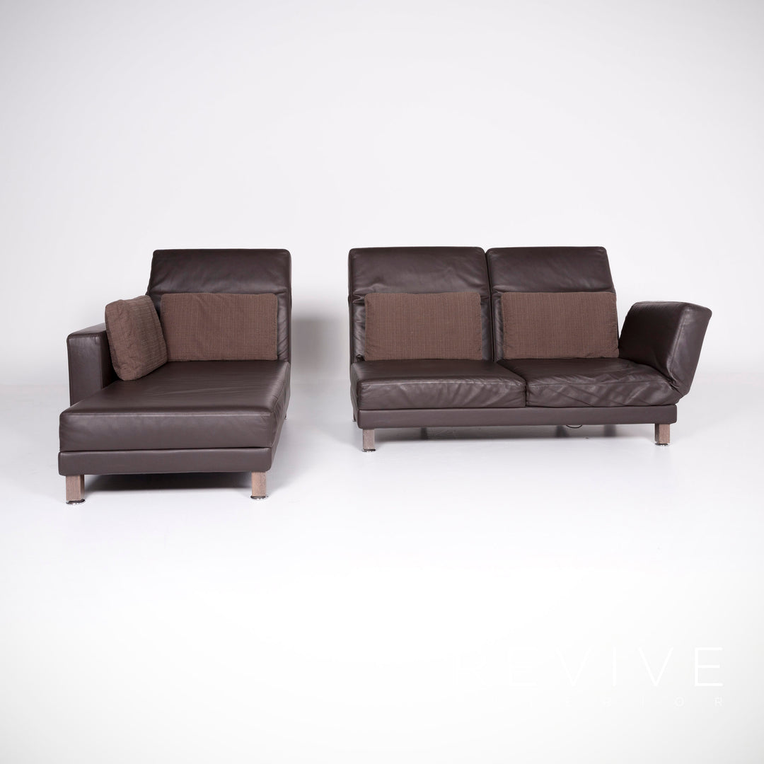 Brühl Moule Leder Ecksofa Braun Echtleder Sofa Couch Funktion #8414