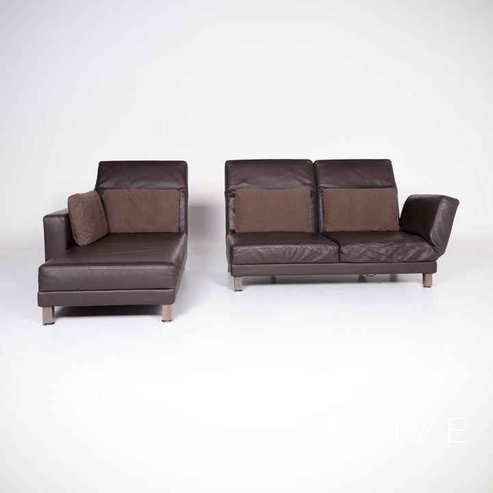 Brühl Moule Leder Ecksofa Braun Echtleder Sofa Couch Funktion #8414