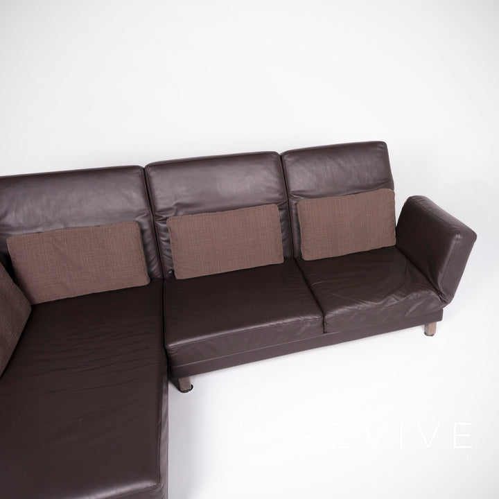 Brühl Moule Leder Ecksofa Braun Echtleder Sofa Couch Funktion #8414