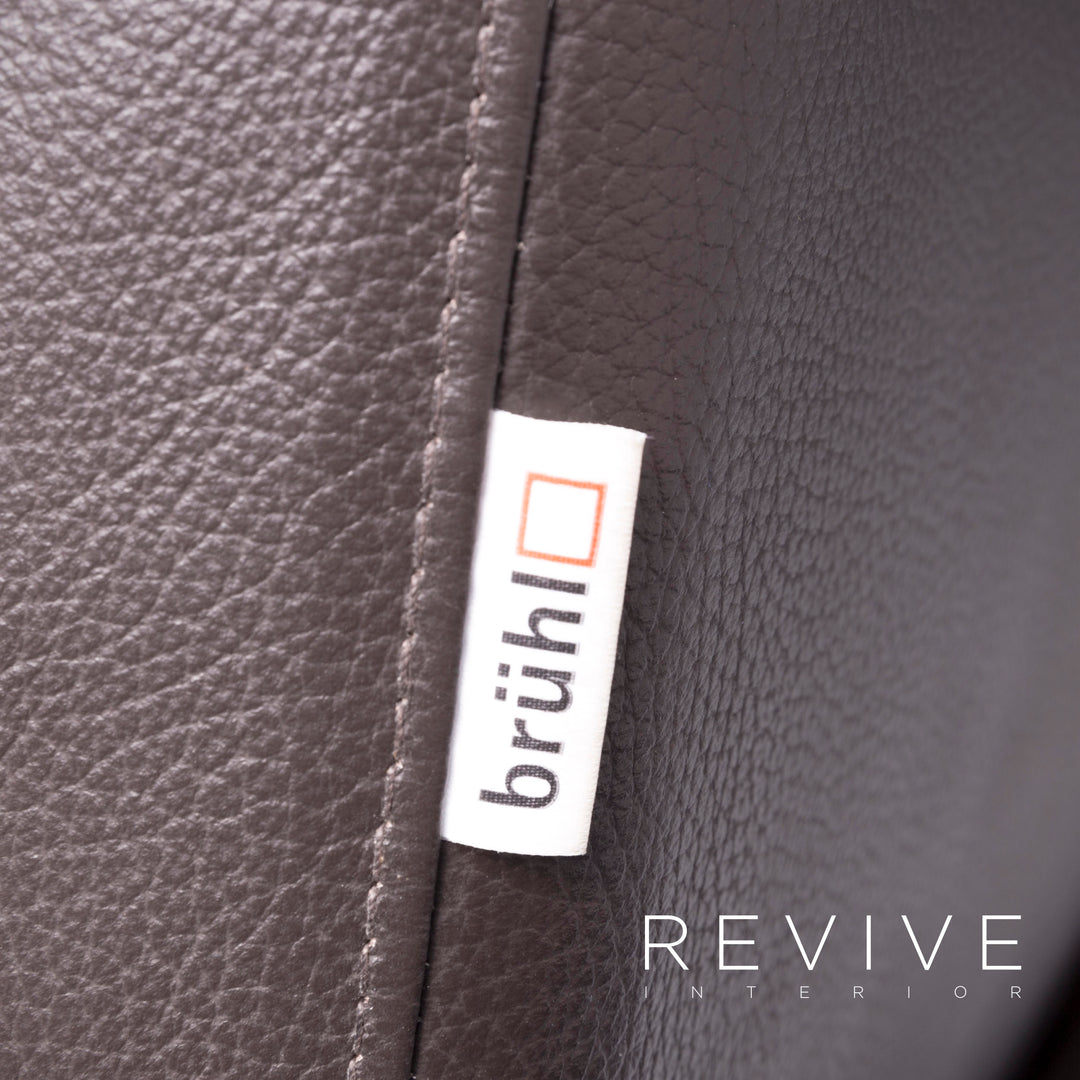 Brühl Moule Leder Ecksofa Braun Echtleder Sofa Couch Funktion #8414