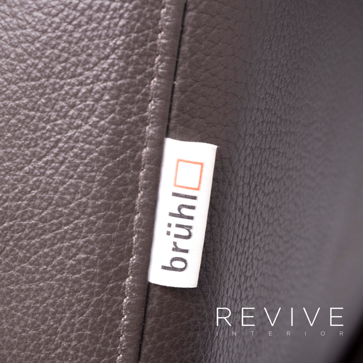 Brühl Moule Leder Ecksofa Braun Echtleder Sofa Couch Funktion #8414