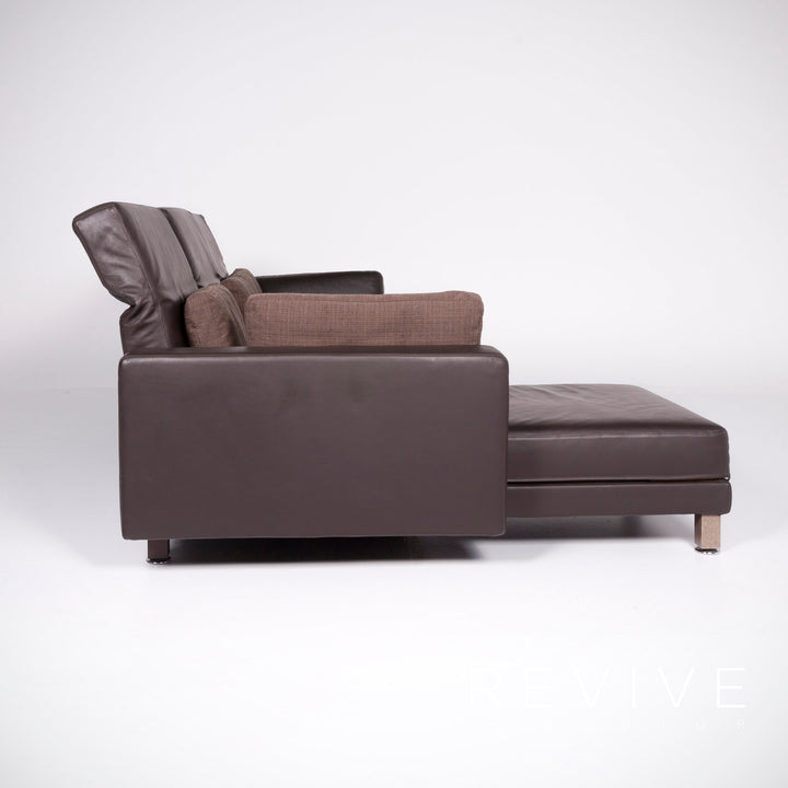 Brühl Moule Leder Ecksofa Braun Echtleder Sofa Couch Funktion #8414
