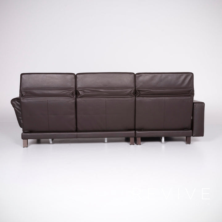 Brühl Moule Leder Ecksofa Braun Echtleder Sofa Couch Funktion #8414