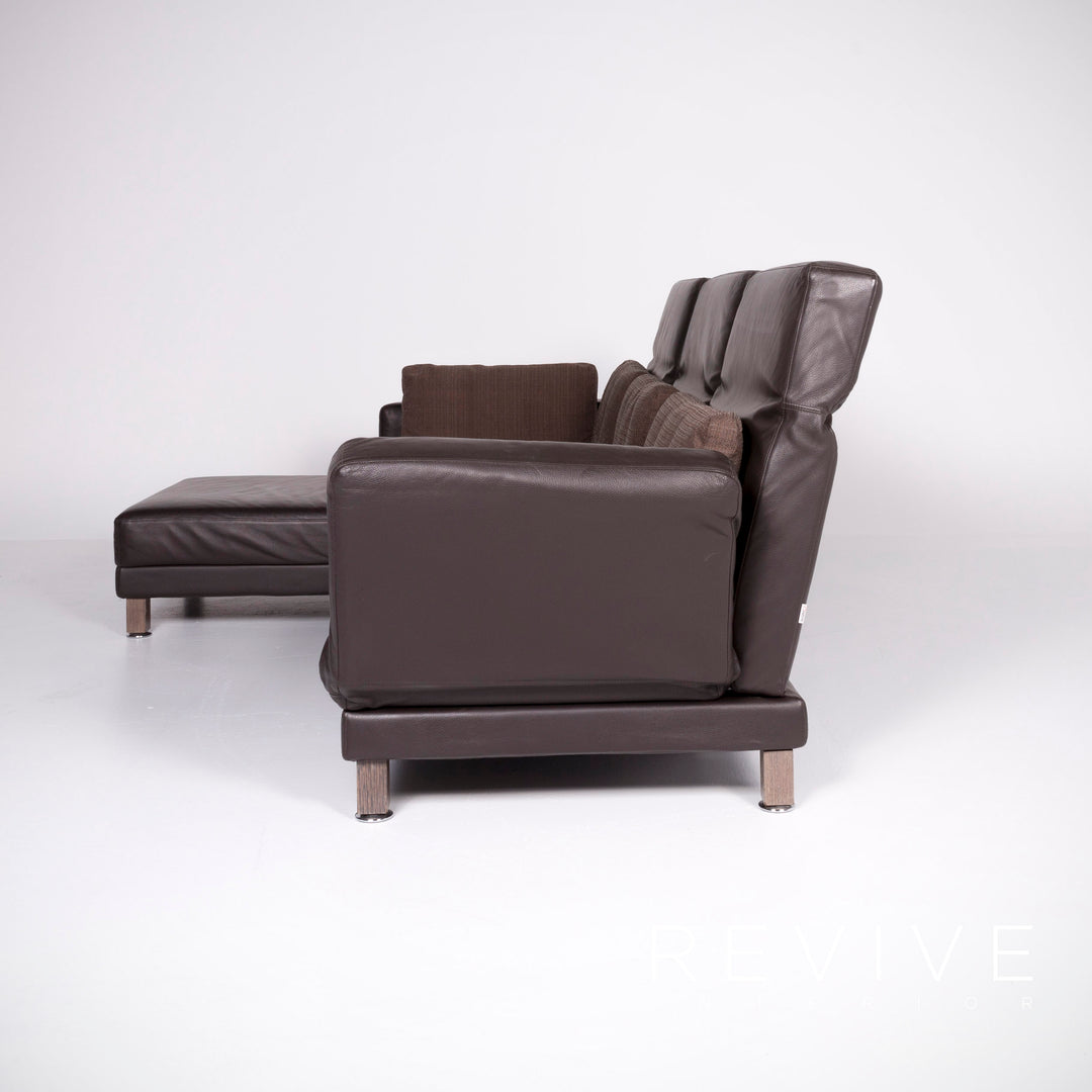 Brühl Moule Leder Ecksofa Braun Echtleder Sofa Couch Funktion #8414