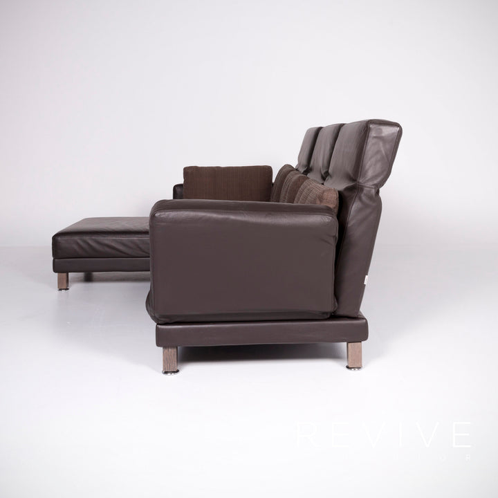 Brühl Moule Leder Ecksofa Braun Echtleder Sofa Couch Funktion #8414