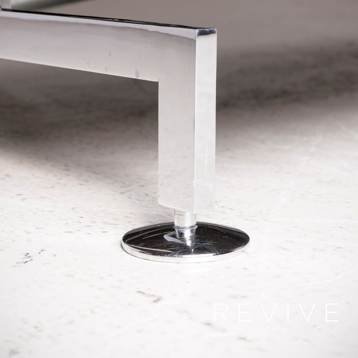 Brühl Moule Designer Leder Ecksofa Hocker Garnitur Schwarz Echtleder Sofa Couch Funktion #7802