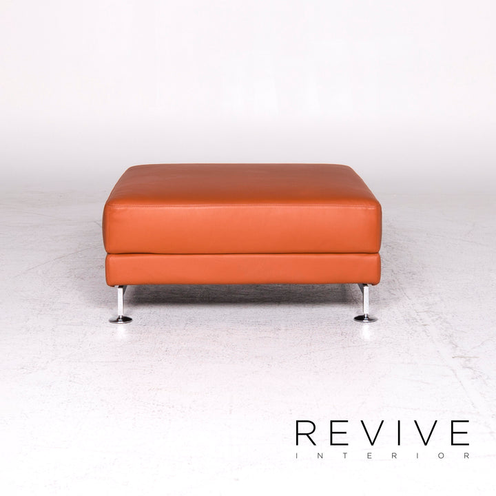Brühl Moule Designer Leder Hocker Orange Schemel #8212