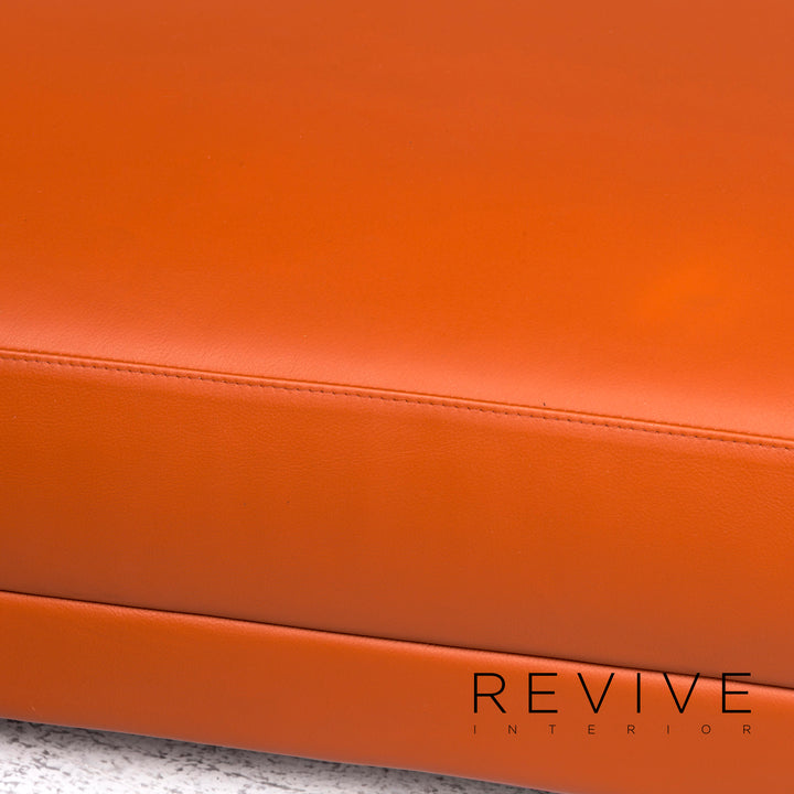 Brühl Moule Designer Leder Hocker Orange Schemel #8212