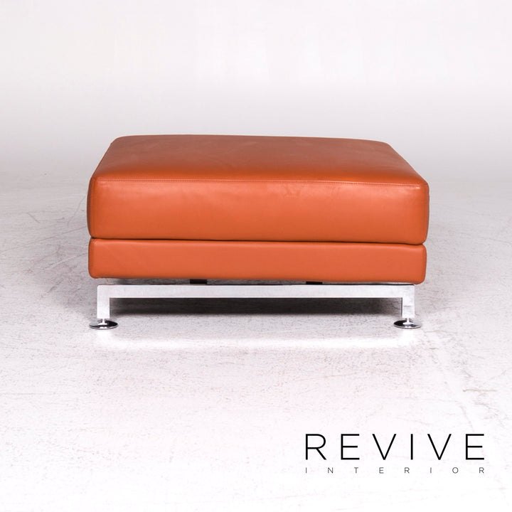 Brühl Moule Designer Leder Hocker Orange Schemel #8212