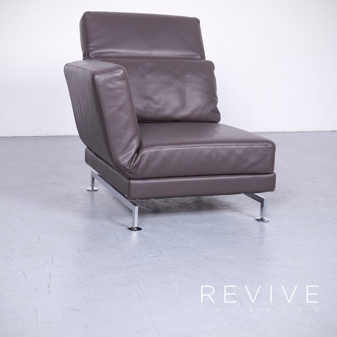 Brühl Moule Designer Leder Sessel Braun Echtleder Stuhl Liege #6554