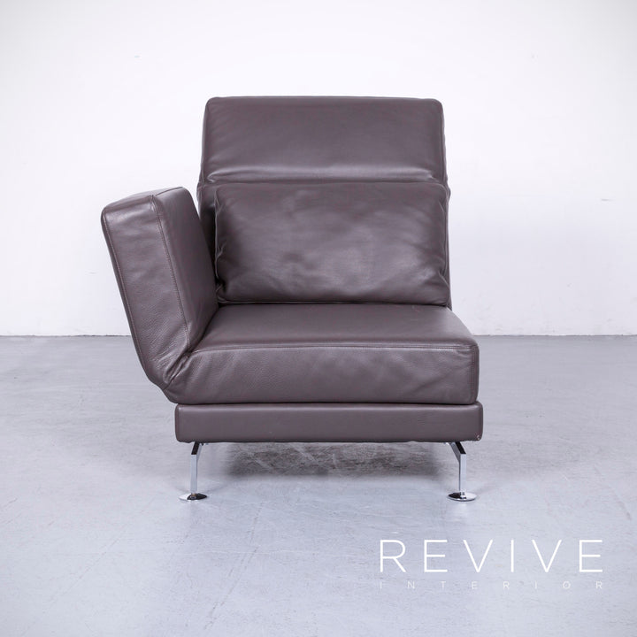 Brühl Moule Designer Leder Sessel Braun Echtleder Stuhl Liege #6554