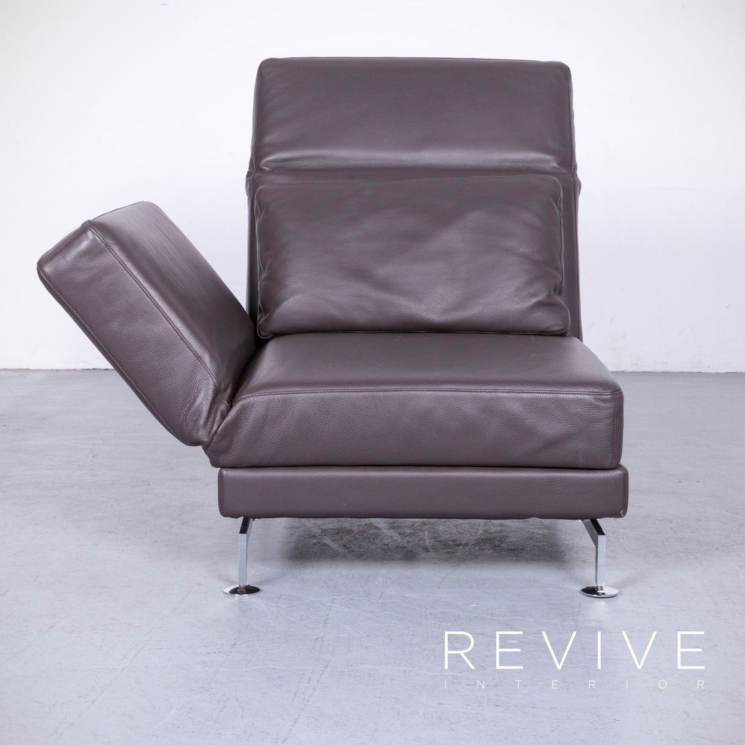Brühl Moule Designer Leder Sessel Braun Echtleder Stuhl Liege #6554