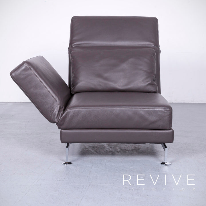 Brühl Moule Designer Leder Sessel Braun Echtleder Stuhl Liege #6554