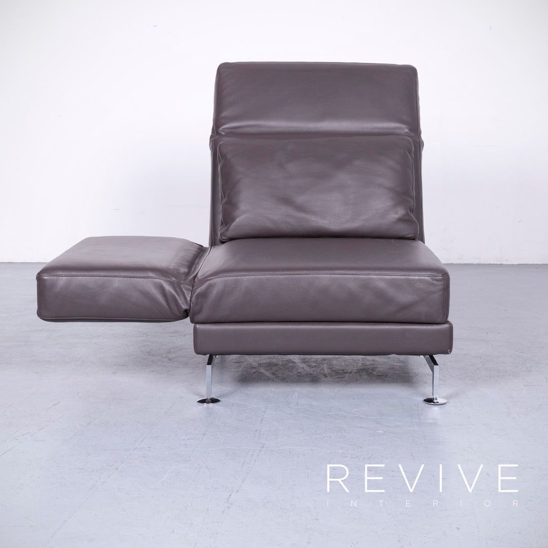 Brühl Moule Designer Leder Sessel Braun Echtleder Stuhl Liege #6554