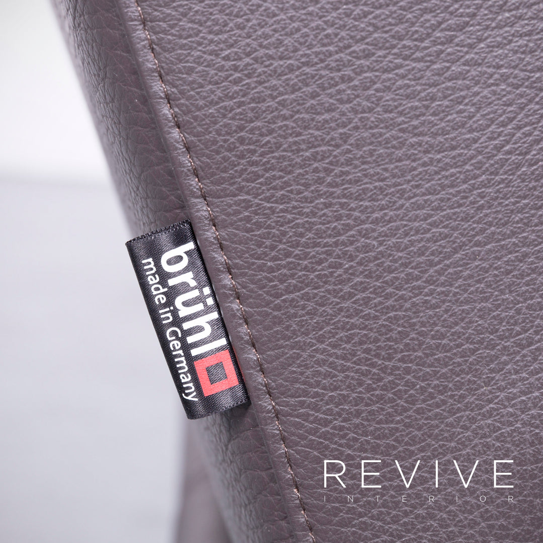 Brühl Moule Designer Leder Sessel Braun Echtleder Stuhl Liege #6554