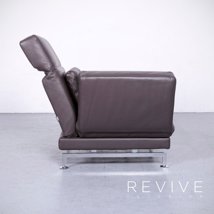 Brühl Moule Designer Leder Sessel Braun Echtleder Stuhl Liege #6554