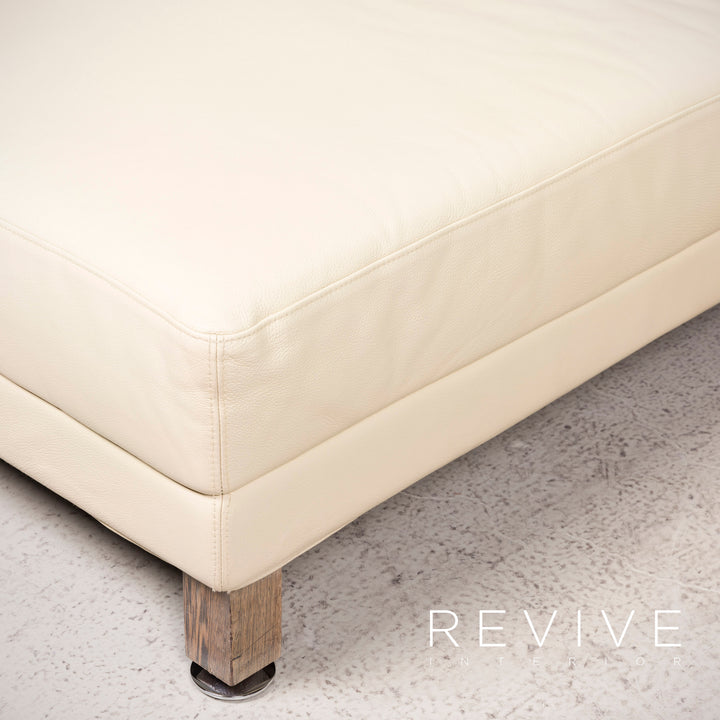 Brühl & Sippold Moule leather sofa beige corner sofa real leather #8176