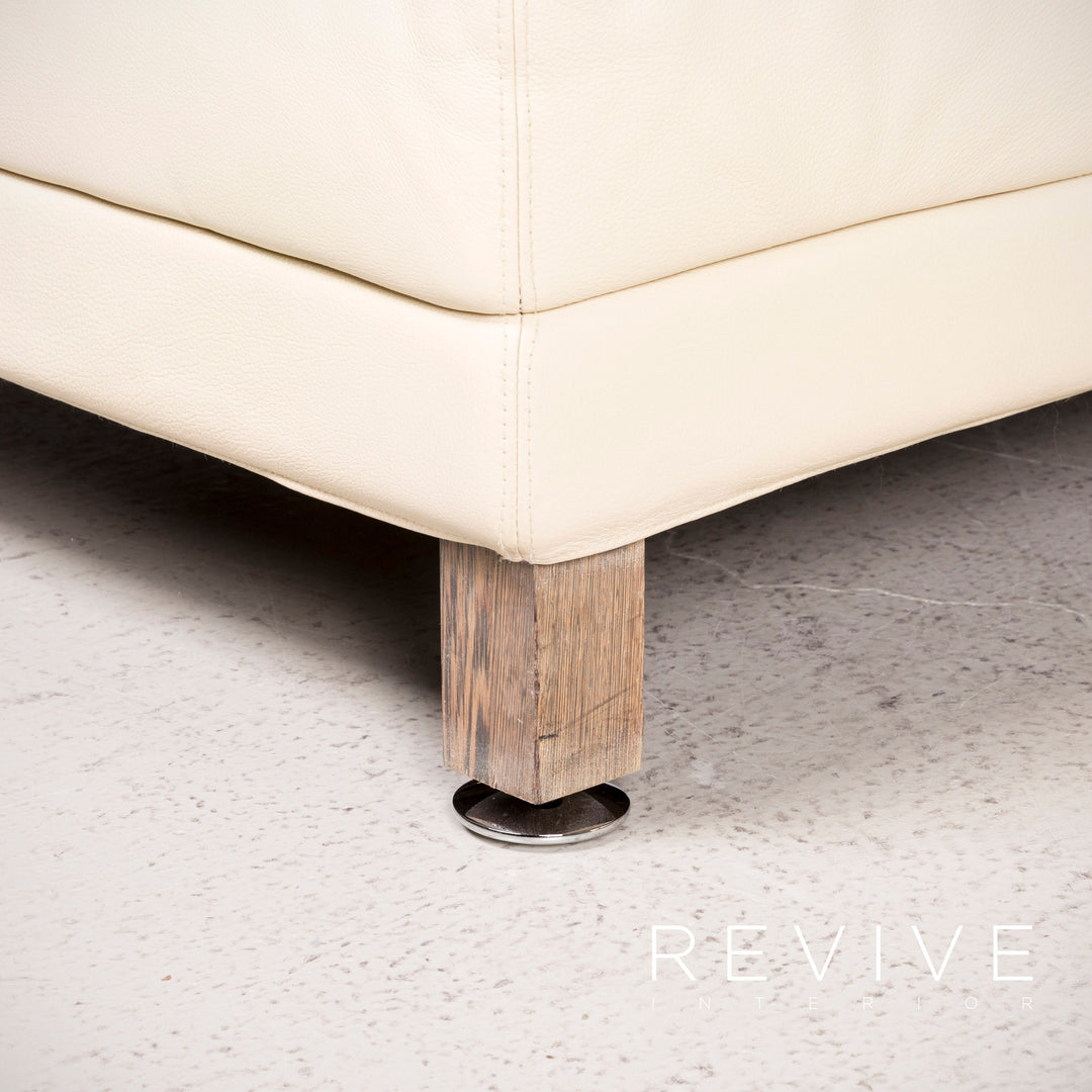 Brühl & Sippold Moule leather sofa beige corner sofa real leather #8176