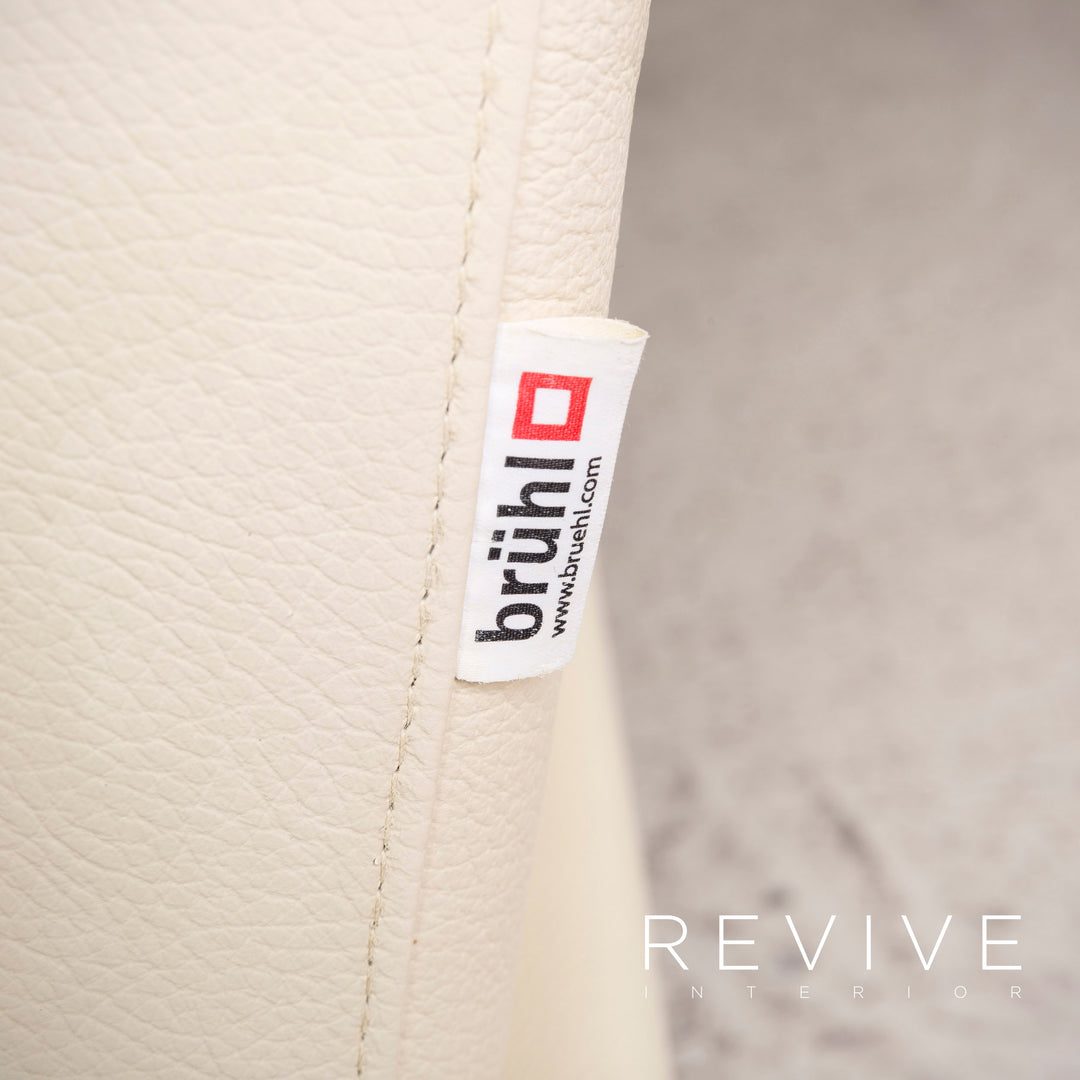 Brühl & Sippold Moule leather sofa beige corner sofa real leather #8176