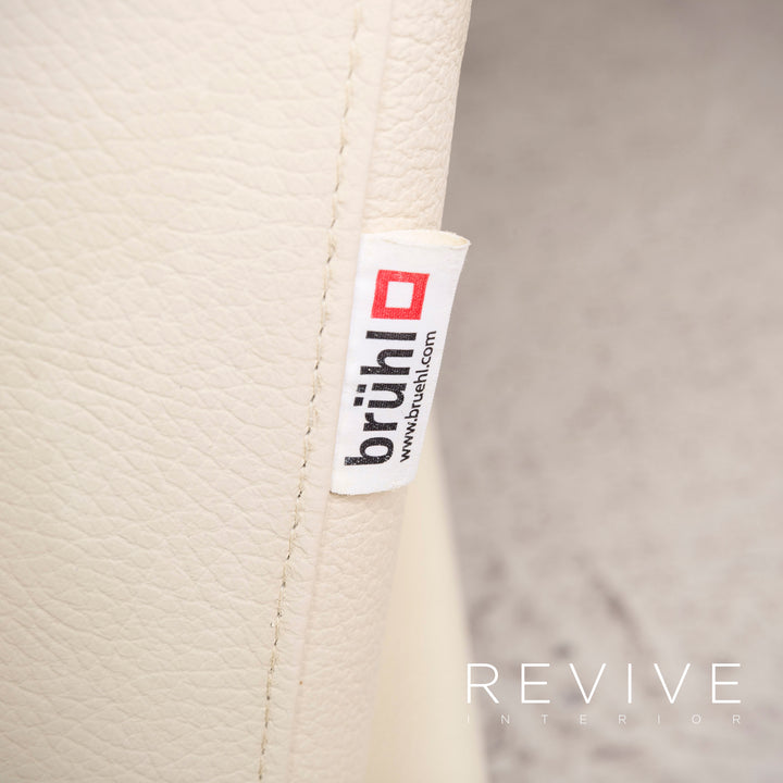 Brühl & Sippold Moule leather sofa beige corner sofa real leather #8176