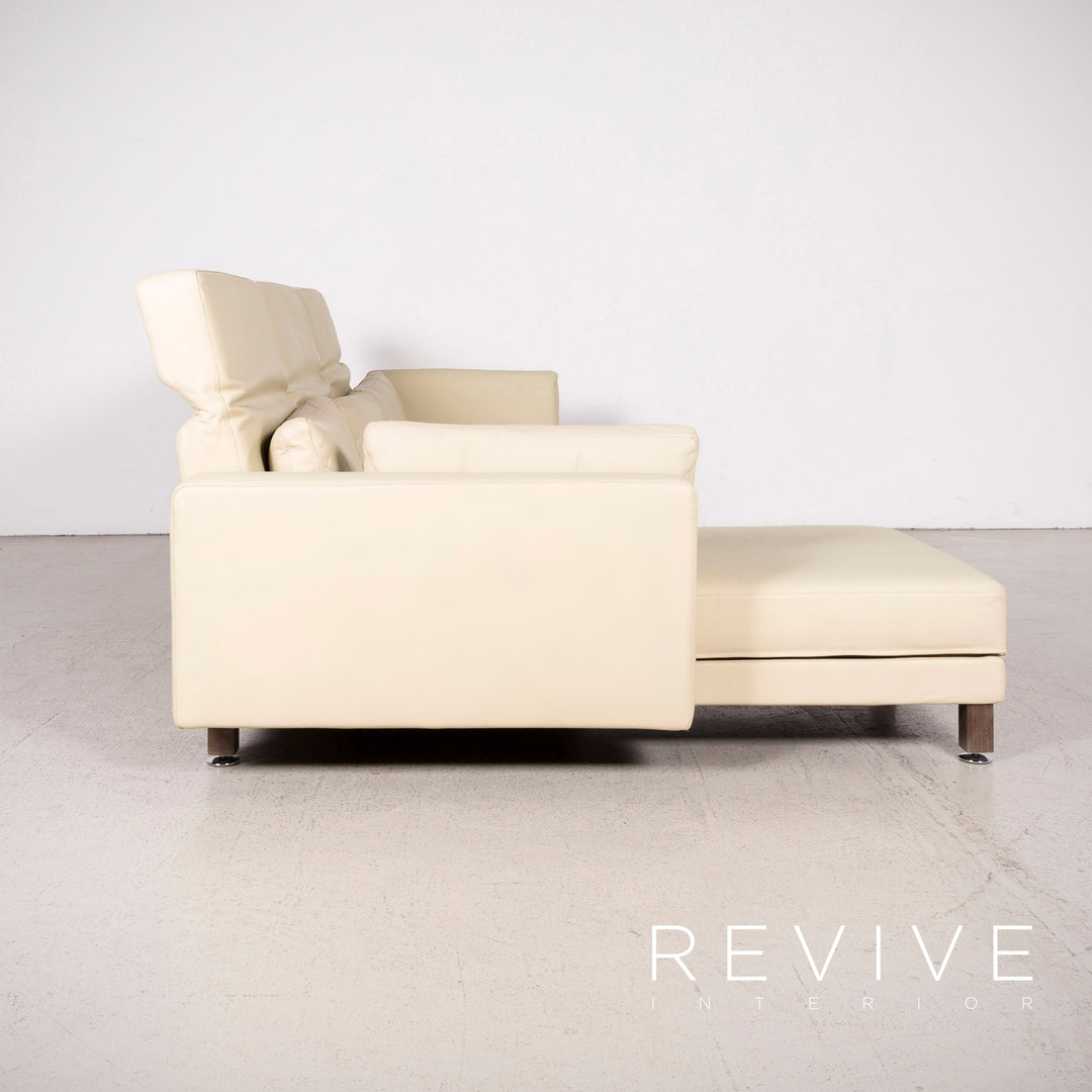 Brühl & Sippold Moule leather sofa beige corner sofa real leather #8176