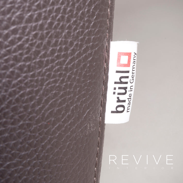 Brühl Moule Designer Leder Sofa Braun Echtleder Zweisitzer Couch #7388